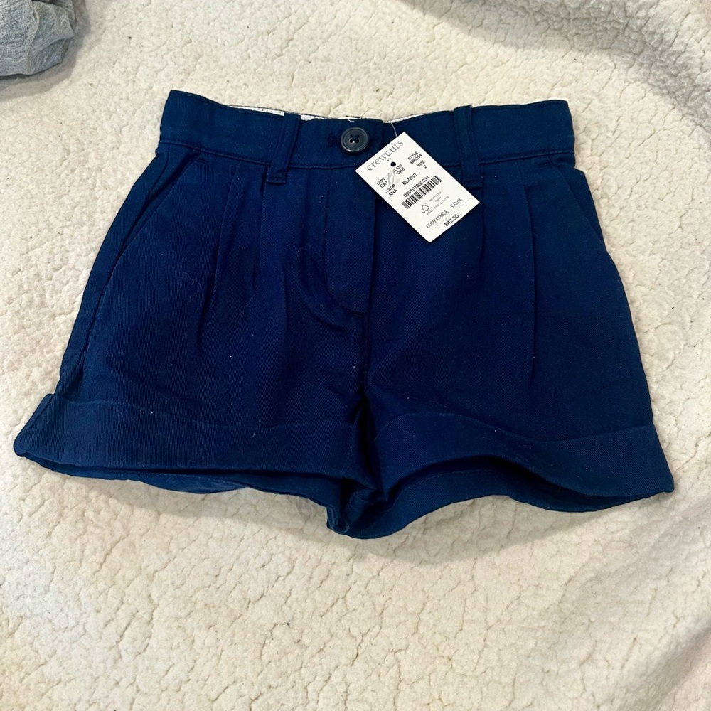 Crewcuts High Waist Navy Shorts - Picture 2 of 3